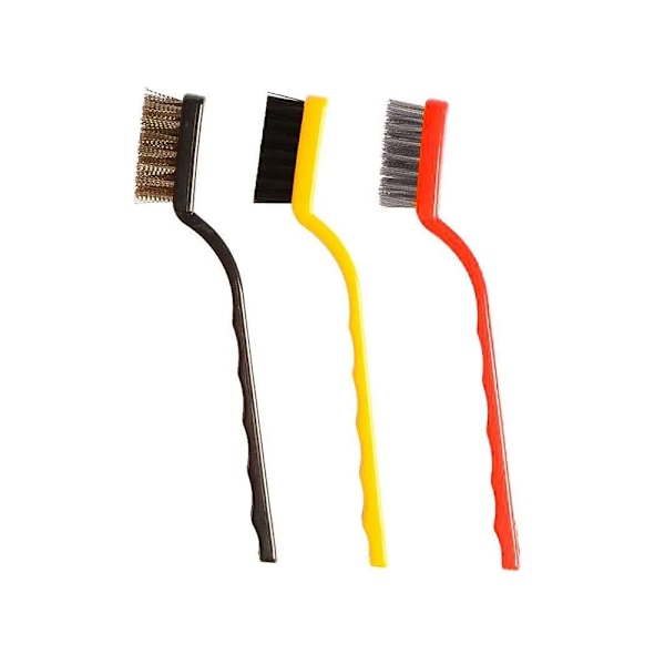 3-Pack - Stålborstar Set - Mässing, stål & nylon