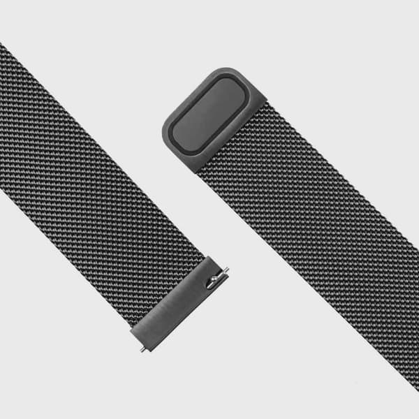 FIXED Mesh metallrem för Smartwatch Universal 22mm Svart