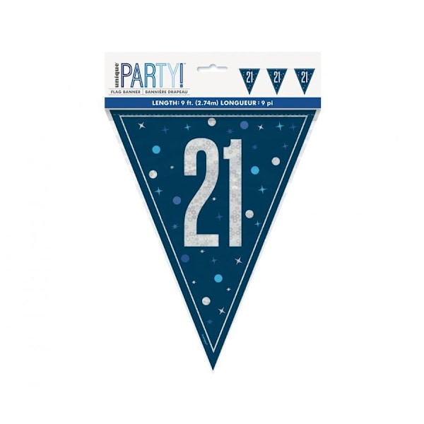 Happy Birthday Blue 21 Bunting 274 cm