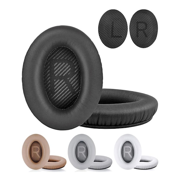 Øreputer for Bose QuietComfort - QC35/QC25/QC15/AE2 Hodetelefoner Svart