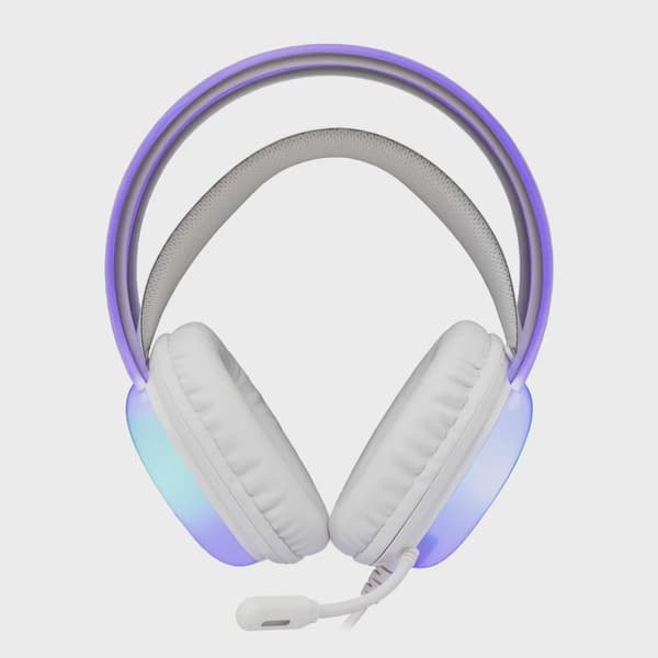 White Shark PEACOCK-2 Over-Ear RGB Gaming Headset Vit
