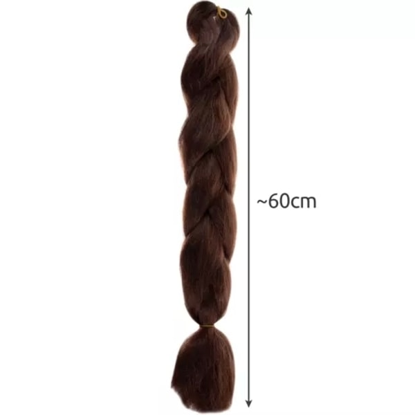 Jumbo Braid / Löshår Hårfläta - 60 cm Brun