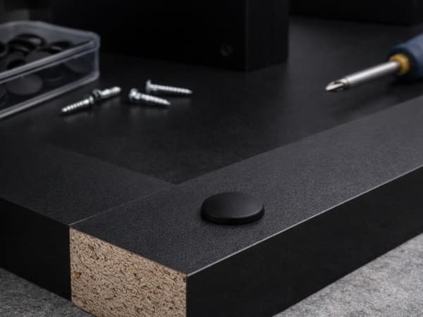 Skruvskydd 100 st möbel Black