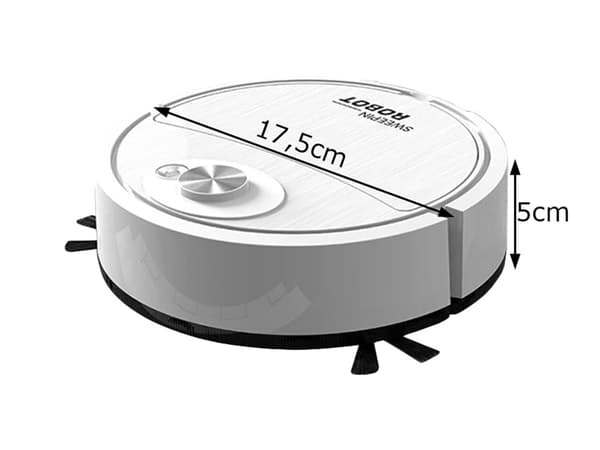Städrobot elektrisk dammsugare sladdlös borste Vit