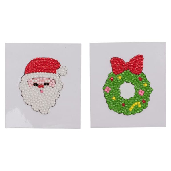 12-Pak - Diamantmaling Klistremerker Sett – Julehåndverk Multicolor