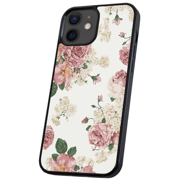 iPhone 12/12 Pro - Skal/Mobilskal Retro Blommor multifärg