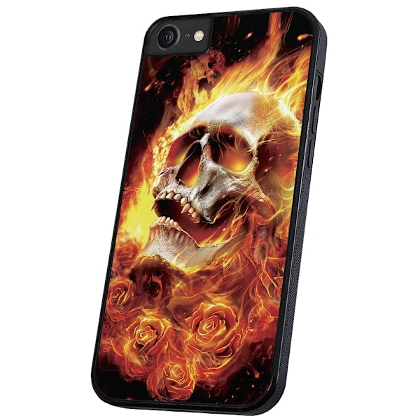 iPhone 16e/17e - Deksel/Mobildeksel Burning Skull