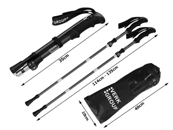 Gåstavar nordic walking set Svart