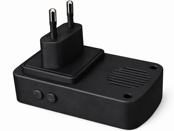 Trådlös dörrklocka kinetisk LED 130 m Svart