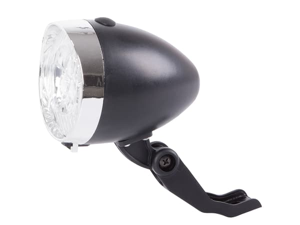 Fram cykelljus 3 led batterier retro krom