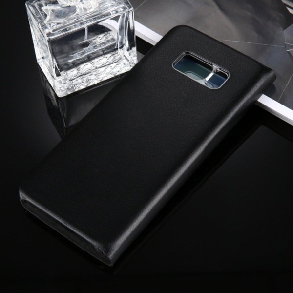 Samsung Galaxy S8 Plus Flip Cover - Lychee (sort) Black