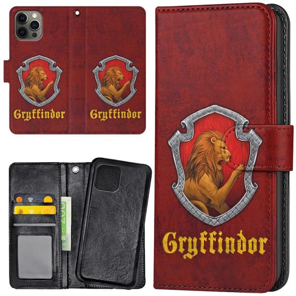 iPhone 14 Pro Max - Plånboksfodral/Skal Harry Potter Gryffindor