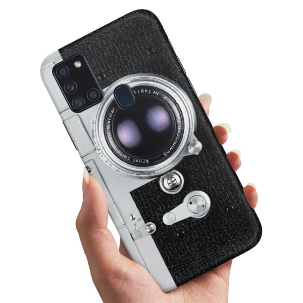 Samsung Galaxy A21s - Cover/Mobilcover Retro Kamera