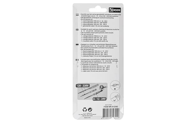 Spänningsprovare 3-pack 10/14/19 cm
