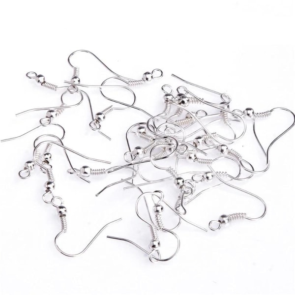 100-Pack - Öronkrokar / Örhängen – Smyckestillverkning Silver