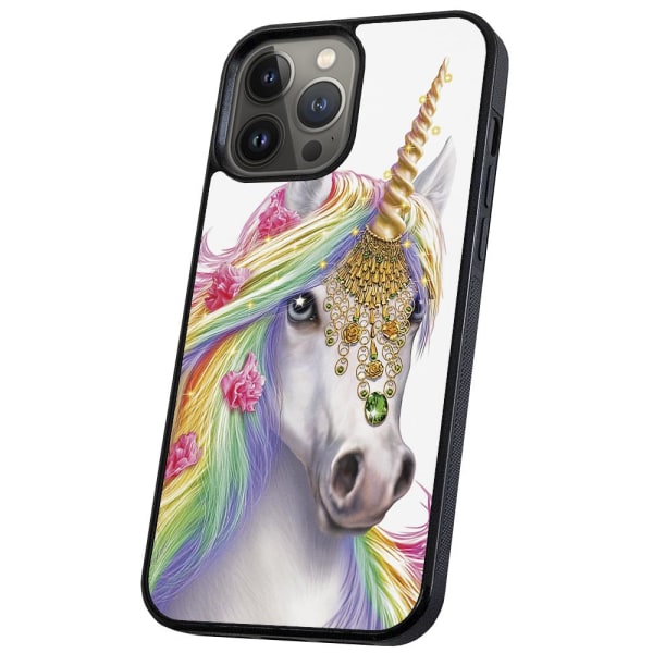 iPhone 13 Pro - Skal/Mobilskal Unicorn/Enhörning multifärg