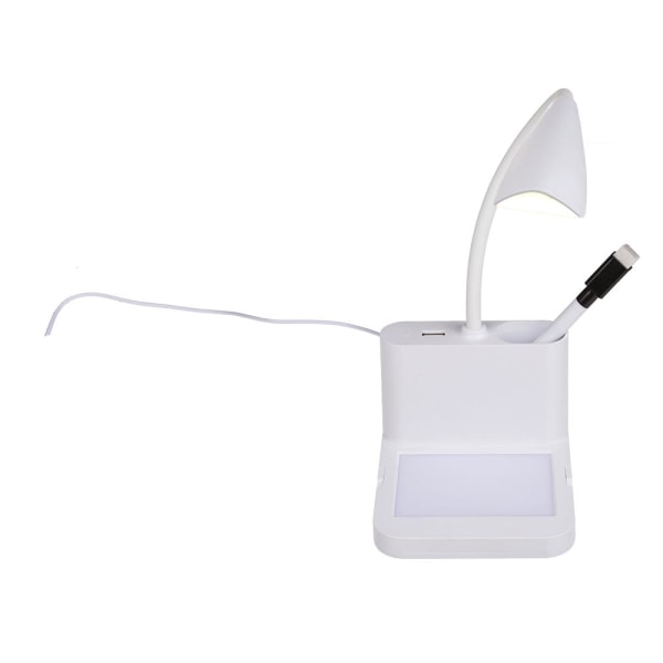 5-i-1 Bordlampe med oplader - Holder med Lampe Smartphone White