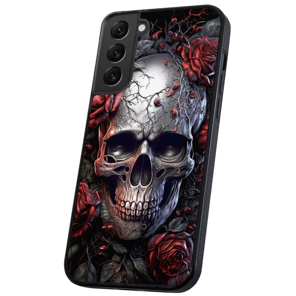 Samsung Galaxy S21 - Cover/Mobilcover Skull Roses