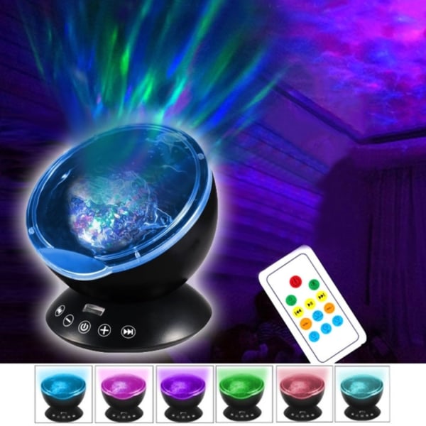 Discolampe - LED-lampe & projektor med vanneffekt - svart Multicolor 44e5 |  Multicolor | 490 | Fyndiq