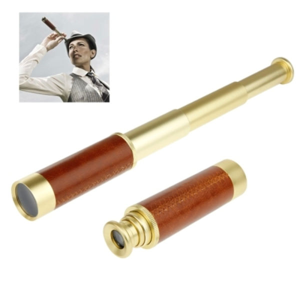 Klassisk Monokulær Teleskop 9X Gold