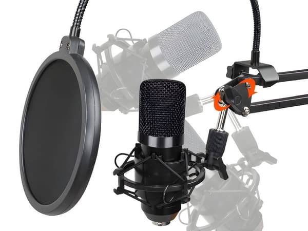 USB mikrofon kondensator set med stativ