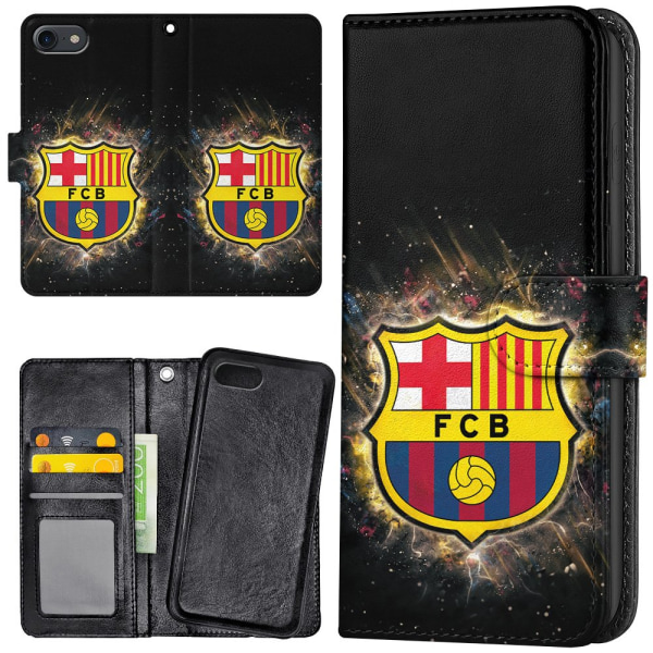 iPhone 7/8/SE - Plånboksfodral/Skal FC Barcelona