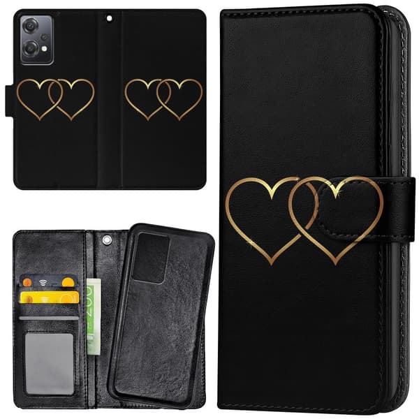 OnePlus Nord CE 2 Lite 5G - Plånboksfodral/Skal Double Hearts