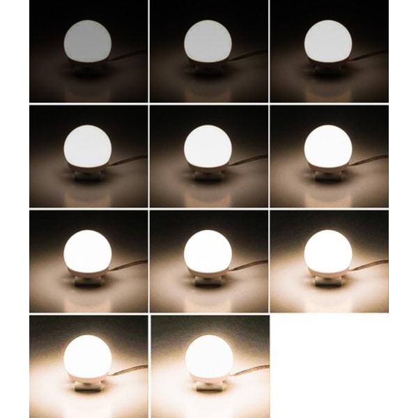 LED-lampor till Sminkspegel Sminkbord - Fäst runt spegel Vit