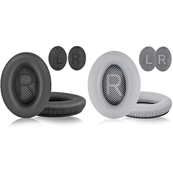 Orepuder til Bose QuietComfort QC35 QC25 QC15 AE2 Hovedtelefon Svart Gra Svart Gra 60 Fyndiq