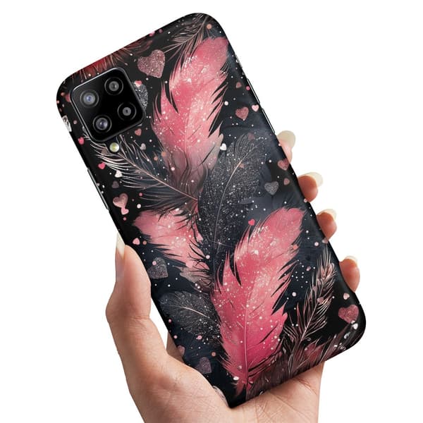 Deksel / Mobildeksel til Samsung Galaxy A12 - Feathers