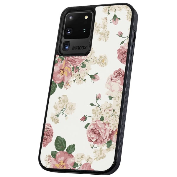 Samsung Galaxy S20 Ultra - Cover/Mobilcover Retro Blomster