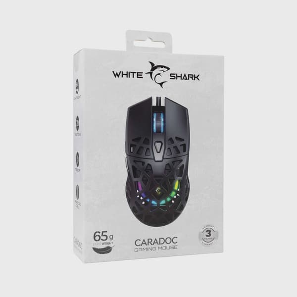 White Shark CARADOC Gaming Mus 7D 7.200dpi Svart