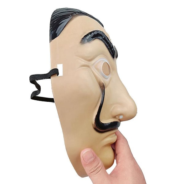 2 kpl - Money Heist Mask - Salvador Dali - La casa de papel Beige