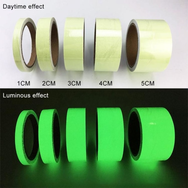 Luminous Tape Green / Glow in the Dark - 3 cm x 10 metriä Green