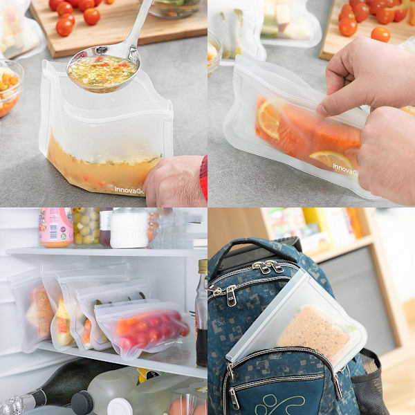 10-Pack - Matpåsar / Matförvaring Påsar - Återanvändbara