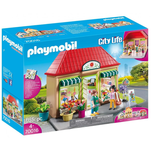 Playmobil City Life Florist - Blomsteraffär - Dockskåp multifärg