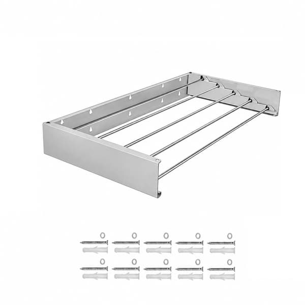 Kokoontaitettava kuivausteline 80 cm – Seinäkiinnitteinen 4-Pack