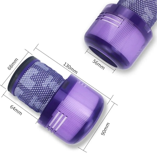 2-Pak - Filter til Dyson V10/V11/V15 – Efterfilter Purple V11/V15 (HEPA)