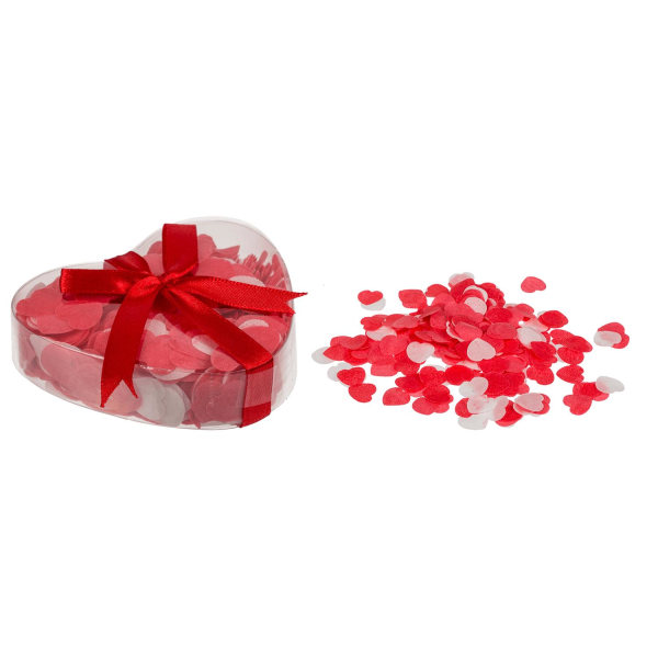 2-Pack - Badkonfetti Hjärtan med Presentbox - Konfetti för bad Röd