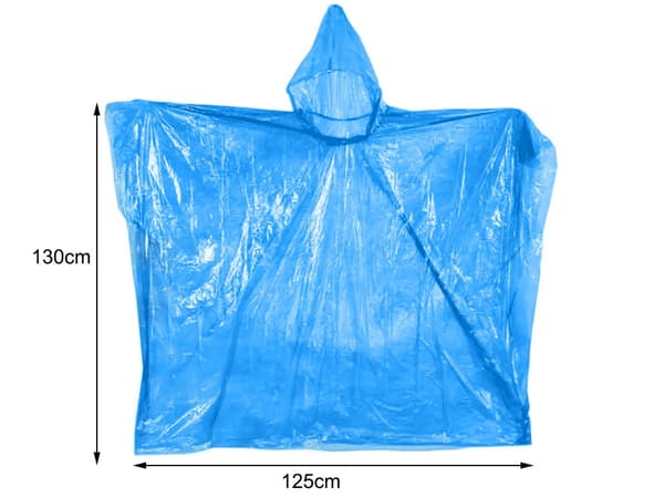 Mackintosh fickponcho stor Blå