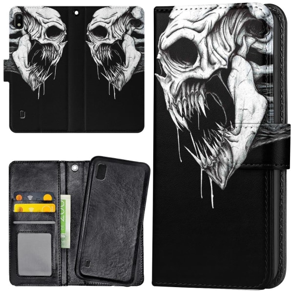 Samsung Galaxy A10 - Mobilcover/Etui Cover Dødningehoved Monster