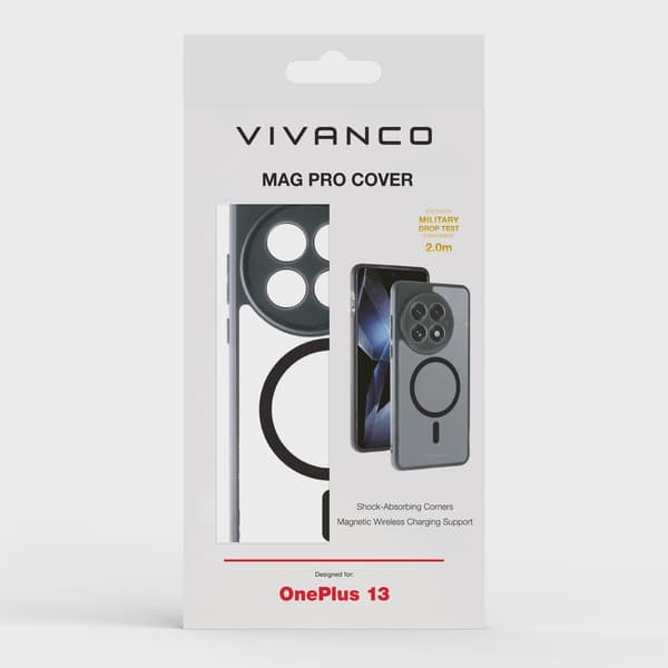 Vivanco Mag Pro Cover OnePlus 13 Transparent/Svart