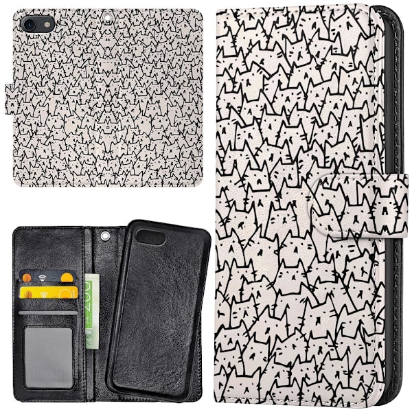 iPhone 6/6s - Plånboksfodral/Skal Kattgrupp