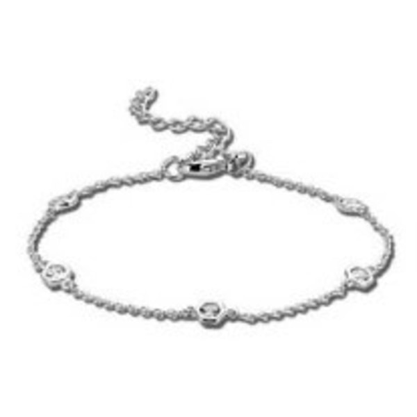 Victoria, silverfärgad stenarmband