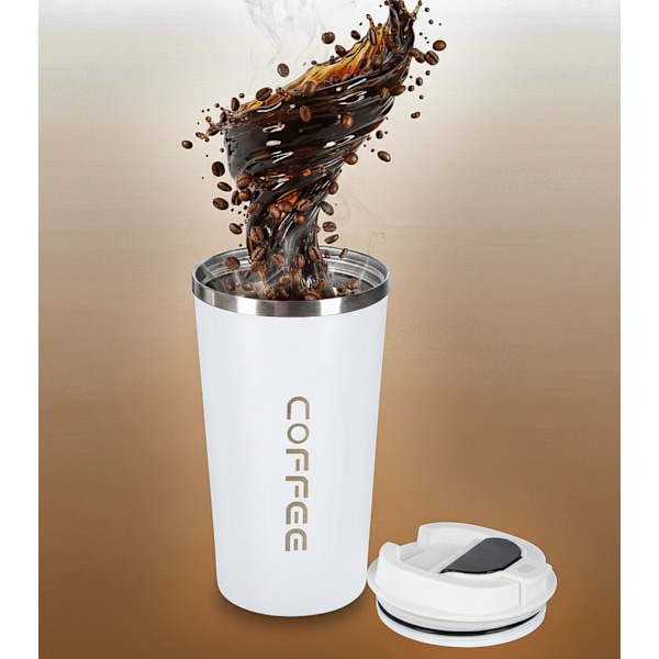 Termosmugg med LED-display - 500 ml Vit