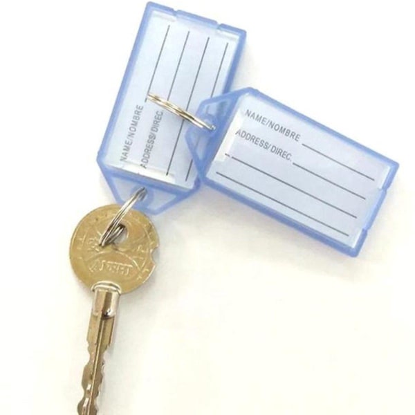 8-Pack - Nyckelbrickor / Nyckelring - Märk dina nycklar multifärg