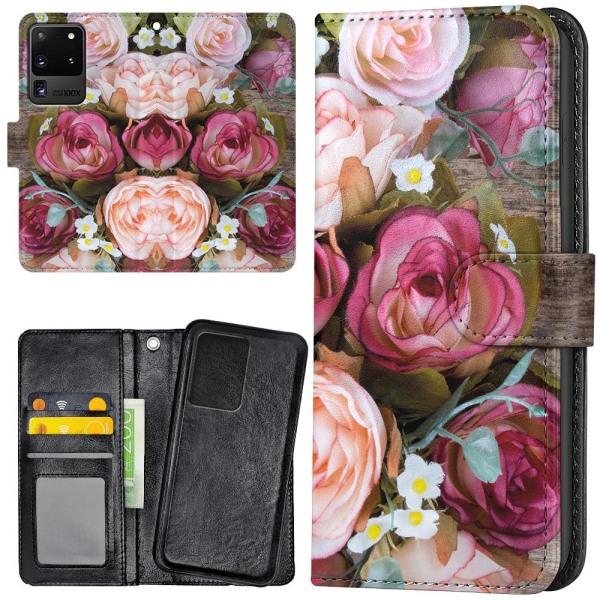 Samsung Galaxy S20 Ultra - Mobilcover/Etui Cover Blomster
