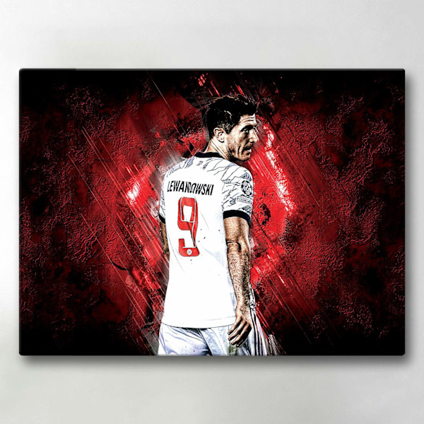 Canvastavla / Tavla - Robert Lewandowski - 40x30 cm - Canvas