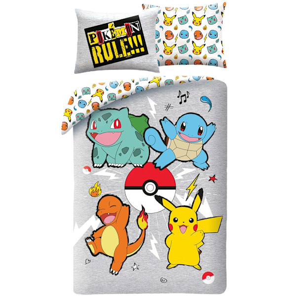 Pokémon Rule! sängset 140×200 cm, 70×90 cm mikrofiber