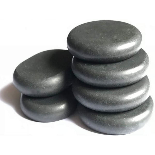 9-Pack - Massage Stenar / Värmestenar - Hot Stones Svart